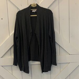 Velvet by Graham & Spencer Charcoal Open Cardigan